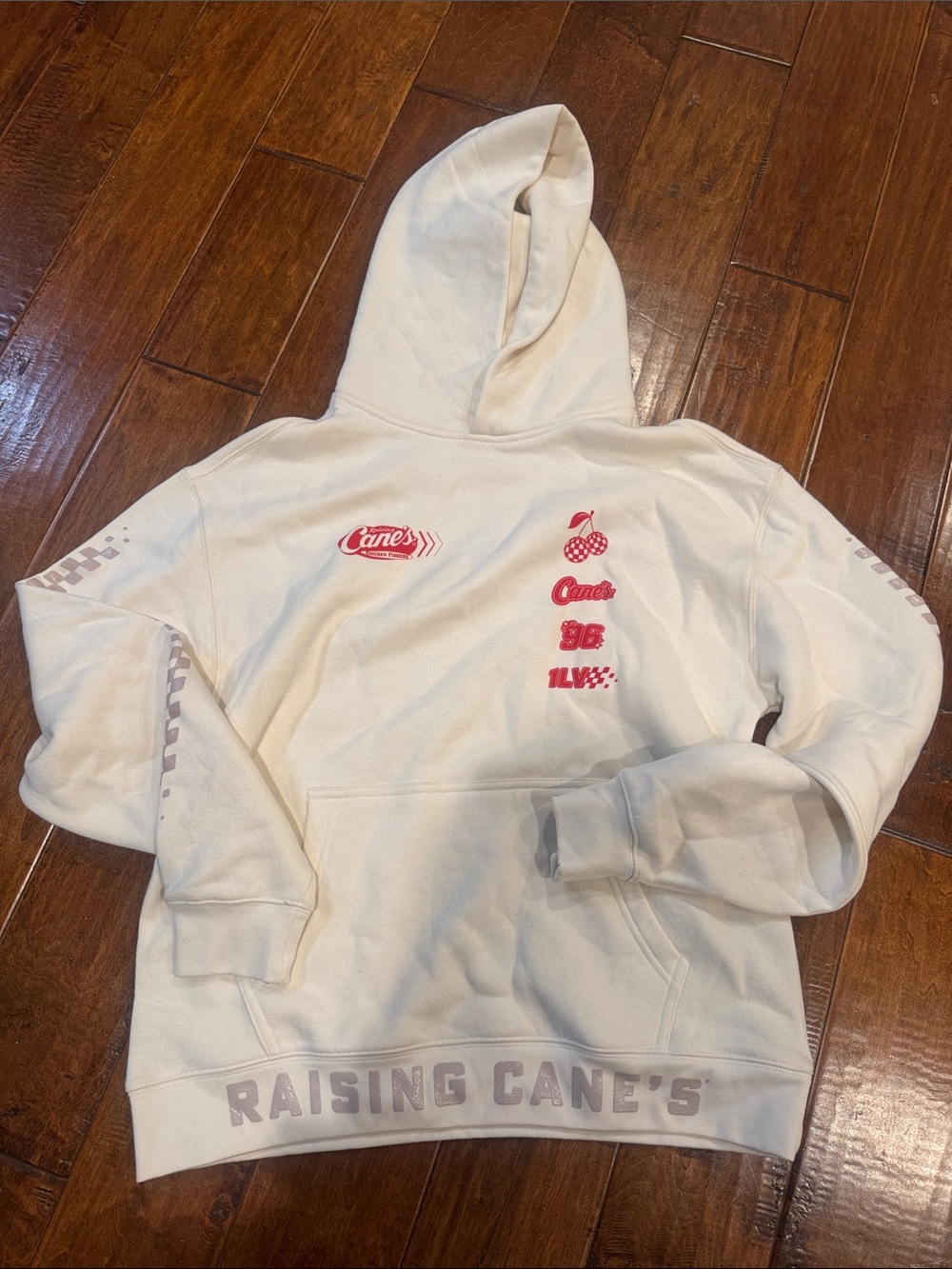 Raising Cane's Cream Hoodie with Red Logo